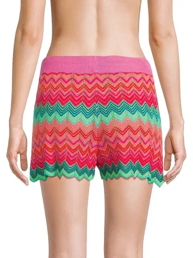 BEACH RIOT Women's Balboa Chevron Knit Shorts - Strawberry Ice Chevron - Size XL | Thumbnail 5