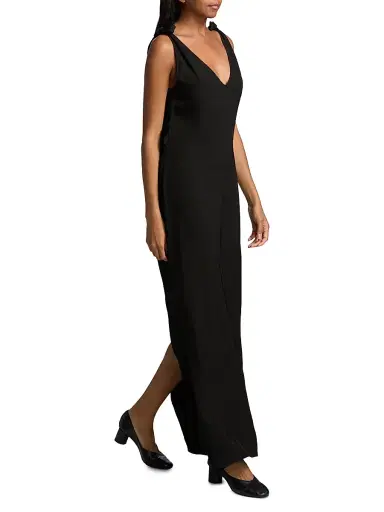 Co Women's Pleated Twill Slipdress - Black | Thumbnail 2