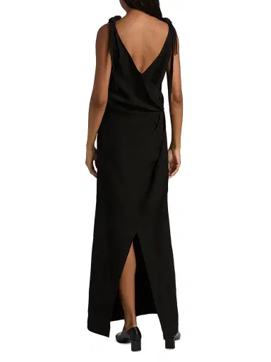 Co Women's Pleated Twill Slipdress - Black | Thumbnail 5