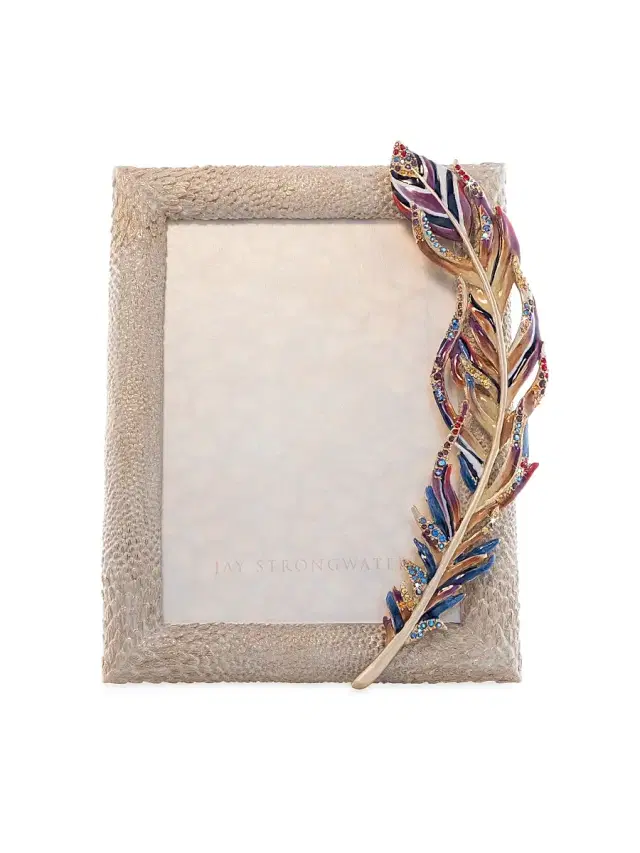 Jay Strongwater Asa Feather 5" x 7" Frame