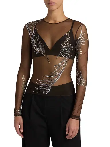 16Arlington Women's Darwin Embellished Mesh Top | Thumbnail 3 16Arlington Women's Darwin Embellished Mesh Top | Thumbnail 3
