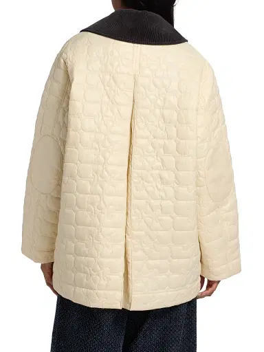 Ganni Women's Contrast-Trim Quilted Jacket | Thumbnail 5