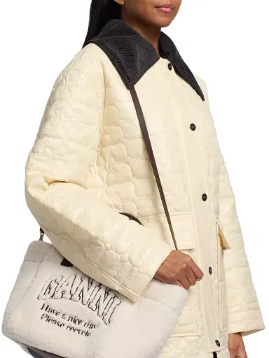 Ganni Women's Contrast-Trim Quilted Jacket | Thumbnail 6