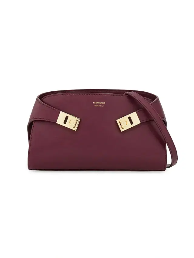 FERRAGAMO Women's Hug Leather Crossbody Bag - Plum