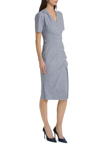 Chiara Boni La Petite Robe Women's Ittig Checked Knee-Length Dress | Thumbnail 4 Chiara Boni La Petite Robe Women's Ittig Checked Knee-Length Dress | Thumbnail 4