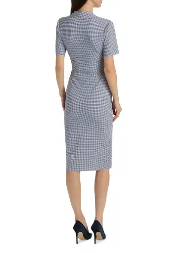 Chiara Boni La Petite Robe Women's Ittig Checked Knee-Length Dress | Thumbnail 5 Chiara Boni La Petite Robe Women's Ittig Checked Knee-Length Dress | Thumbnail 5