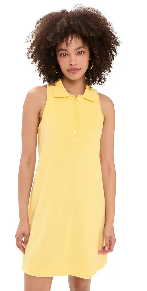 Hunza G Terry Towelling Tennis Dress Butter