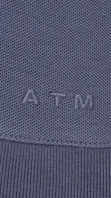 ATM Anthony Thomas Melillo Pique Polo Top Dusk Blue M | Thumbnail 6