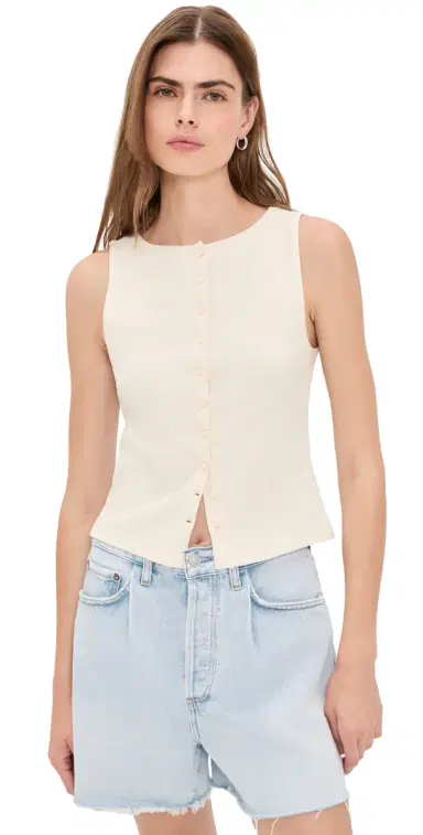 Madewell Ribbed Crewneck Shell Top | Thumbnail 1