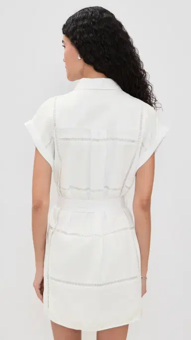 LE JEAN Eyelet Shirtdress White | Thumbnail 3 LE JEAN Eyelet Shirtdress White | Thumbnail 3