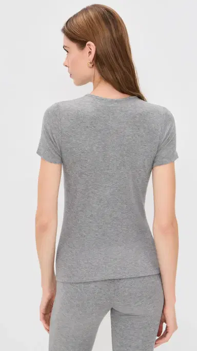 ATM Anthony Thomas Melillo Modal Rib Henley Top Medium Heather Grey L | Thumbnail 3 ATM Anthony Thomas Melillo Modal Rib Henley Top Medium Heather Grey L | Thumbnail 3