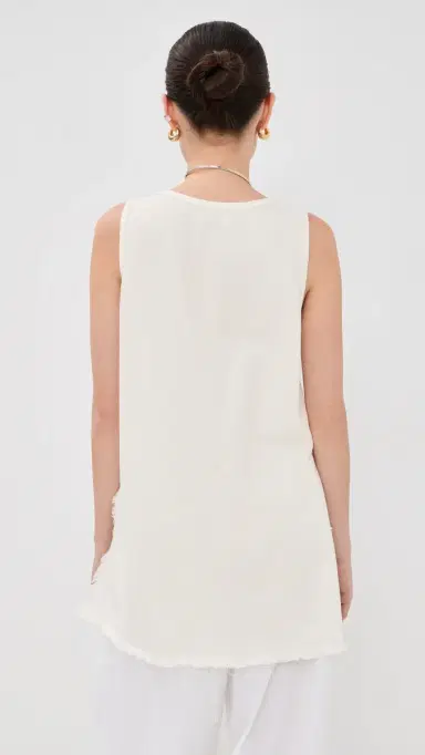 DARKPARK Ivy Tencel Denim Tank Top Washed White S | Thumbnail 3 DARKPARK Ivy Tencel Denim Tank Top Washed White S | Thumbnail 3