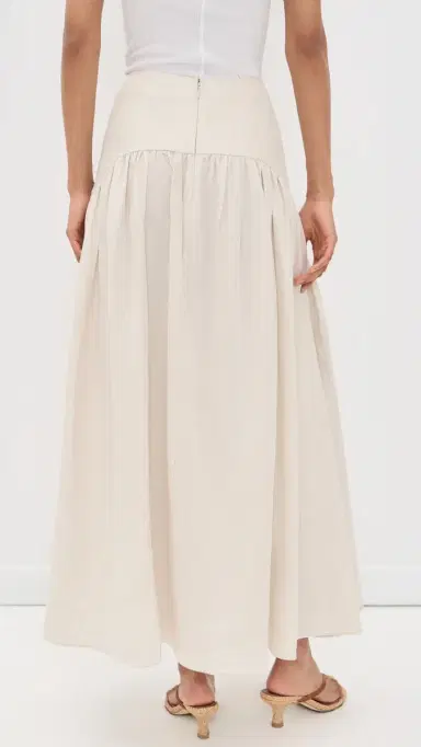 Staud Procida Linen Skirt Natural | Thumbnail 3