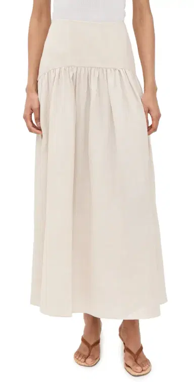Staud Procida Linen Skirt Natural | Thumbnail 1