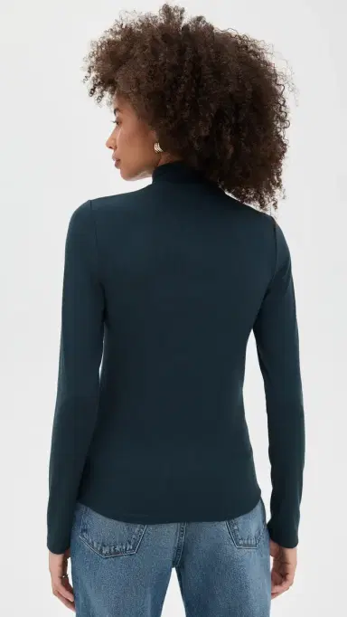 Jamie Haller The Mock Neck Tee Navy | Thumbnail 3