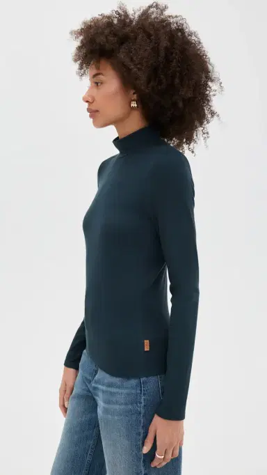 Jamie Haller The Mock Neck Tee Navy | Thumbnail 4