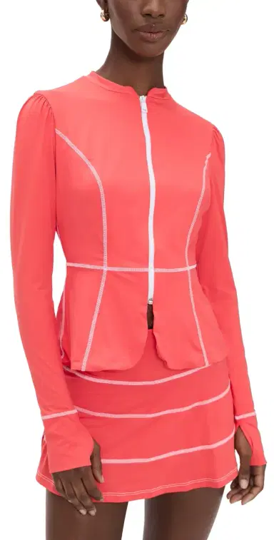Hill House Home The Alexia Rash Guard Top Coral S | Thumbnail 1 Hill House Home The Alexia Rash Guard Top Coral S | Thumbnail 1