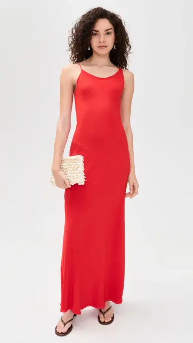 STAUD Toluca Silk Dress Red Rose | Thumbnail 5 STAUD Toluca Silk Dress Red Rose | Thumbnail 5