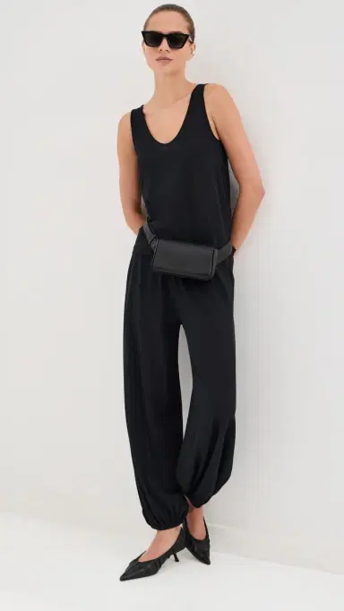 Bite Studios Cotton Crepe Trousers Black | Thumbnail 2