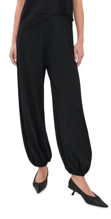 Bite Studios Cotton Crepe Trousers Black | Thumbnail 1