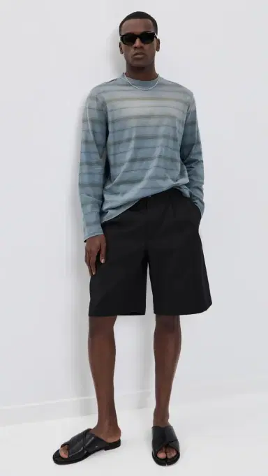 Our Legacy Pleated Shorts 11 Studio Black Micro Canvas | Thumbnail 5