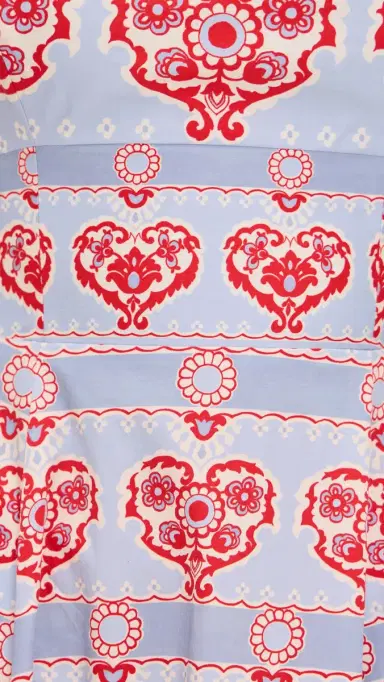 Hill House Home The Margot Dress Poppy Damask Stripe | Thumbnail 6