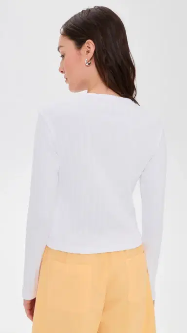 DONNI. DONNI. The Varied Rib Cardigan Powder L | Thumbnail 3