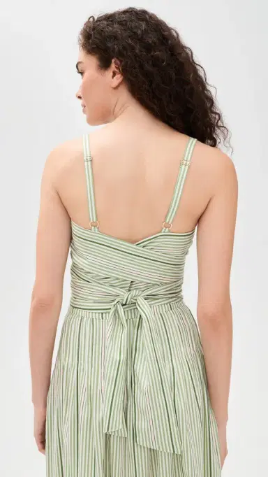 Hill House Home The Miranda Top Green Jacquard Stripe | Thumbnail 3 Hill House Home The Miranda Top Green Jacquard Stripe | Thumbnail 3