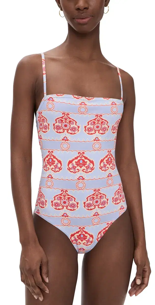 Hill House Home The Giana One Piece Poppy Damask tripe