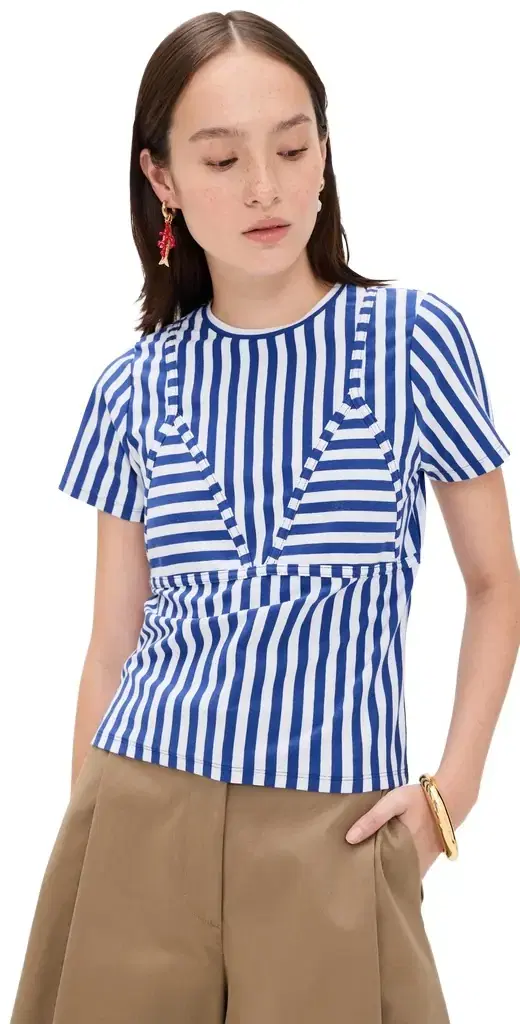 SIMONMILLER Kini Striped Tee Blue Stripe