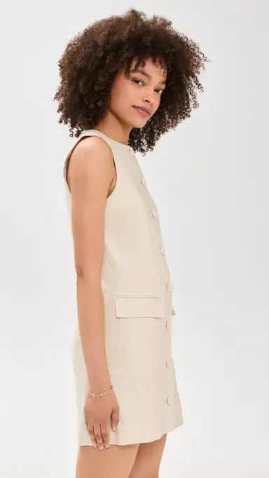 Favorite Daughter The Cece Linen Dress Light Khaki 2 | Thumbnail 4