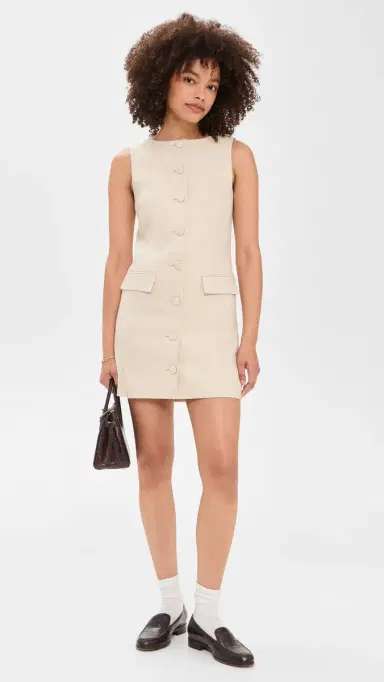 Favorite Daughter The Cece Linen Dress Light Khaki 2 | Thumbnail 5