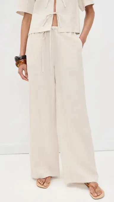 STAUD Mateo Linen Pants Natural | Thumbnail 2 STAUD Mateo Linen Pants Natural | Thumbnail 2