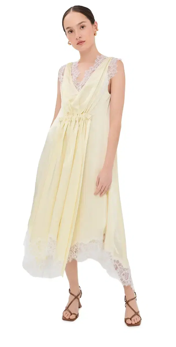 3.1 Phillip Lim V-Neck Midi Dress Yuzu