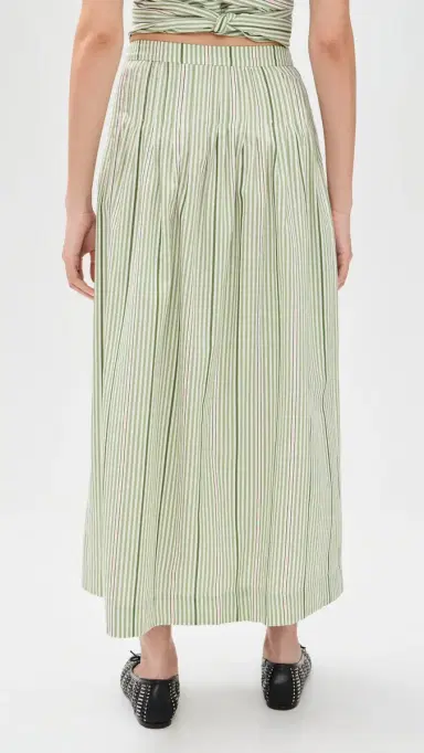 Hill House Home The Ame Skirt Green Jacquard Stripe L | Thumbnail 3 Hill House Home The Ame Skirt Green Jacquard Stripe L | Thumbnail 3