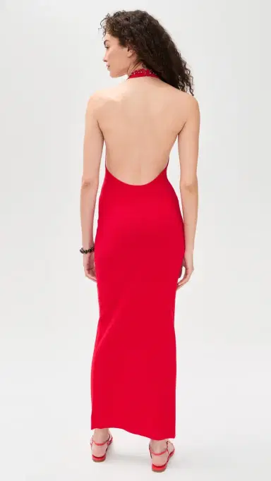 Staud Reina Dress Red Rose M | Thumbnail 4