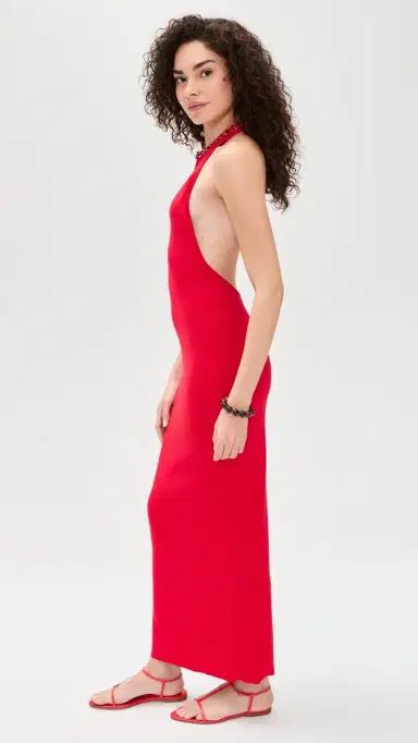 Staud Reina Dress Red Rose M | Thumbnail 5
