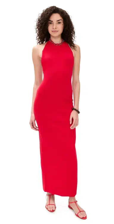 Staud Reina Dress Red Rose M | Thumbnail 1