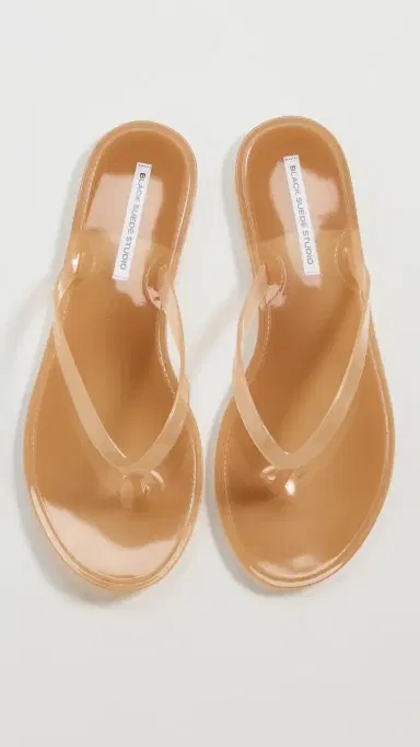 Black Suede Studio Crystal Jelly Flip Flops Terracotta | Thumbnail 2 Black Suede Studio Crystal Jelly Flip Flops Terracotta | Thumbnail 2