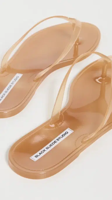Black Suede Studio Crystal Jelly Flip Flops Terracotta | Thumbnail 4 Black Suede Studio Crystal Jelly Flip Flops Terracotta | Thumbnail 4
