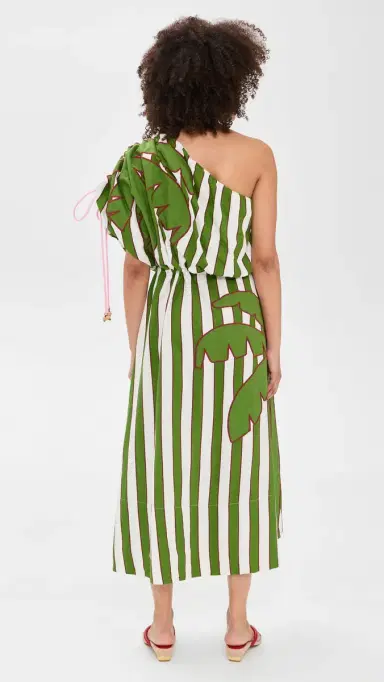 FARM Rio One Shoulder Midi Dress Off-White | Thumbnail 3