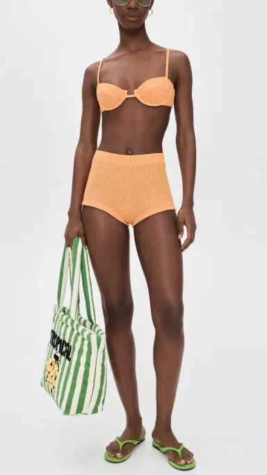 Peixoto Ciara Mini Bikini Shorts Apricot | Thumbnail 5