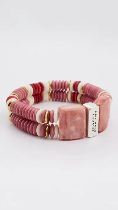 Isabel Marant Beaded Bracelet Rosewood/Silver T1 | Thumbnail 2 Isabel Marant Beaded Bracelet Rosewood/Silver T1 | Thumbnail 2