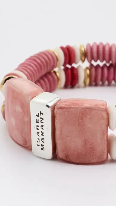Isabel Marant Beaded Bracelet Rosewood/Silver T1 | Thumbnail 4 Isabel Marant Beaded Bracelet Rosewood/Silver T1 | Thumbnail 4
