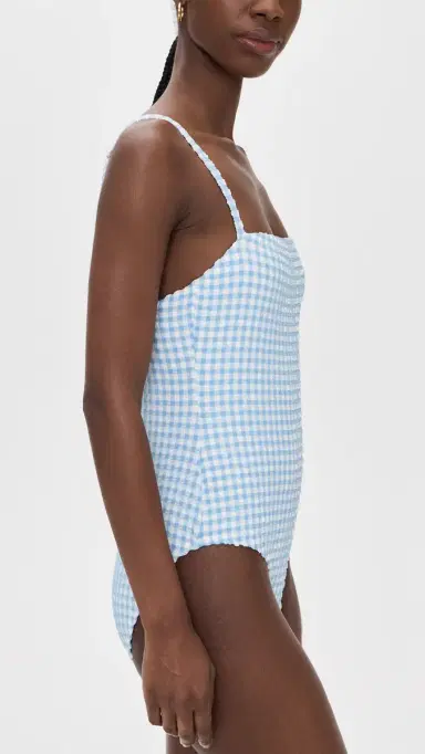 Hill House Home The Giana One Piece Blue Gingham S | Thumbnail 4