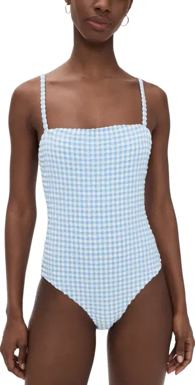 Hill House Home The Giana One Piece Blue Gingham S | Thumbnail 1