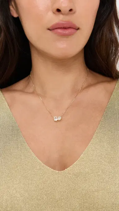 Shashi Bezel Pear Cushion Necklace | Thumbnail 3 Shashi Bezel Pear Cushion Necklace | Thumbnail 3