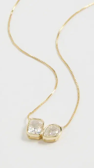 Shashi Bezel Pear Cushion Necklace | Thumbnail 4 Shashi Bezel Pear Cushion Necklace | Thumbnail 4