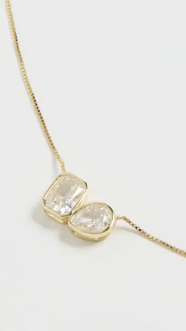 Shashi Bezel Pear Cushion Necklace | Thumbnail 5 Shashi Bezel Pear Cushion Necklace | Thumbnail 5