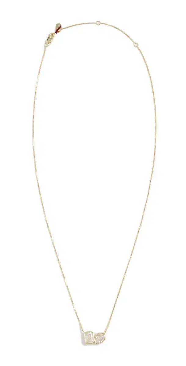 SHASHI Bezel Pear Cushion Necklace Gold One Size